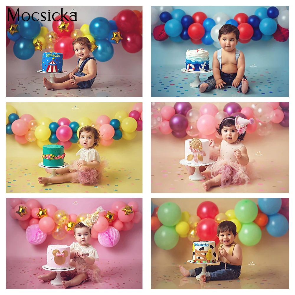 

Soild Color Cake Smash Newborn Kids Portrait Photography Background Theme Birthday Polka Dot Backdrop for Photo Studio photocall