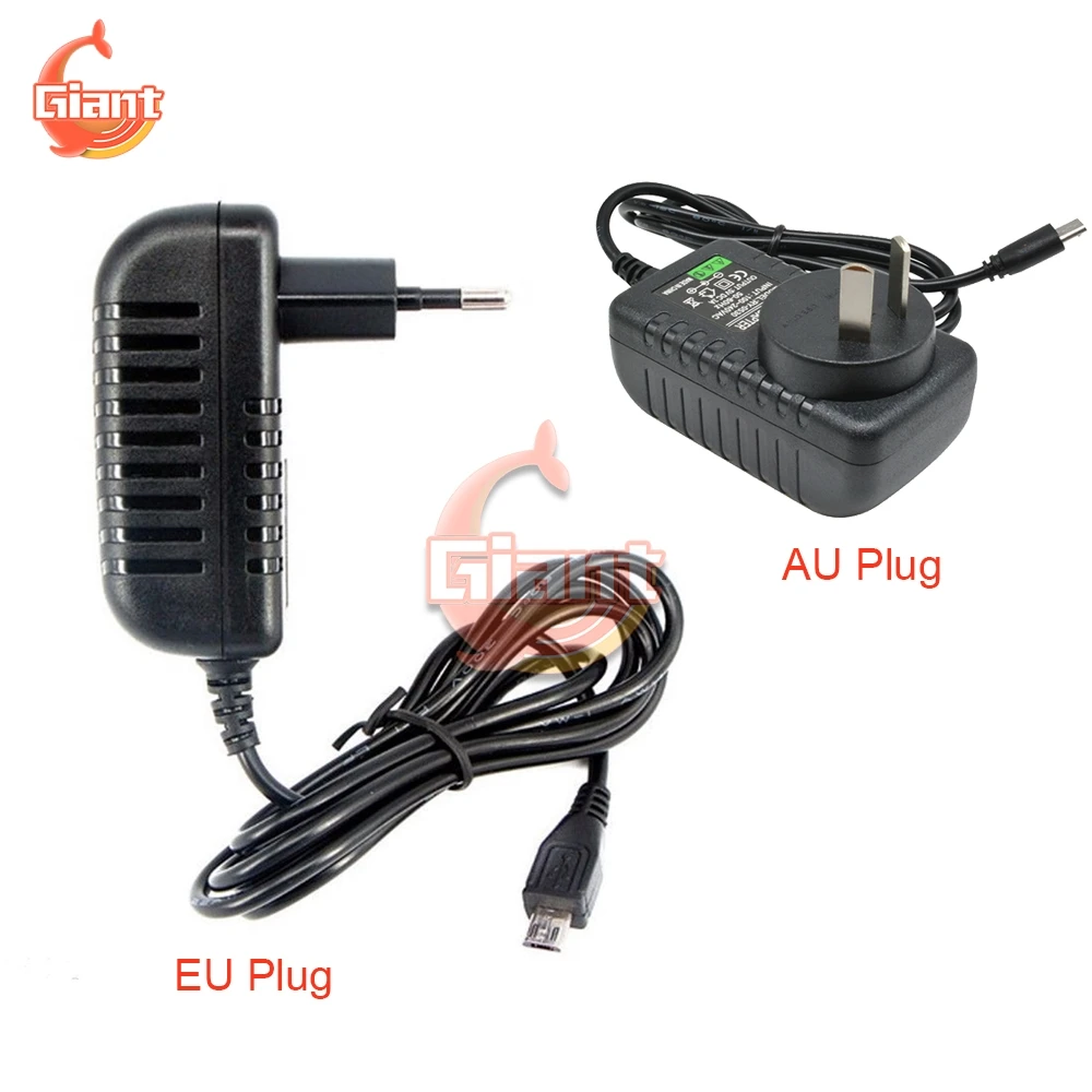 Adattatore per caricabatterie da 100V-240V ca a cc Raspberry Pi 2 alimentatore 5V 3A pulsante interruttore Micro USB adattatore di alimentazione usa vs Raspberry Pi 3