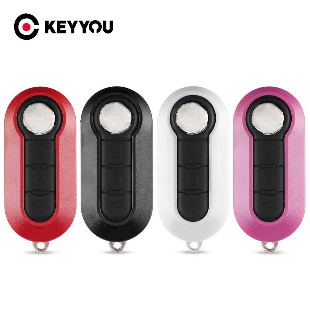 KEYYOU custodia a conchiglia per chiave a distanza per Fiat 500 Panda Punto Bravo Stilo Ducato Citroen Jumper Peugeot Boxer SIP22 chiave a scatto