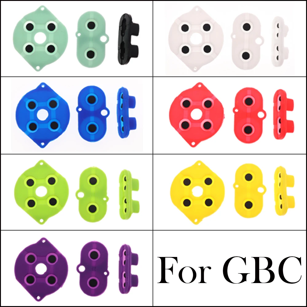 New GBC Button Silicone Conductive Rubber Pad for Nintendo Game Boy Color/Colour A B D-pad Select Start Rubber Button for GBC
