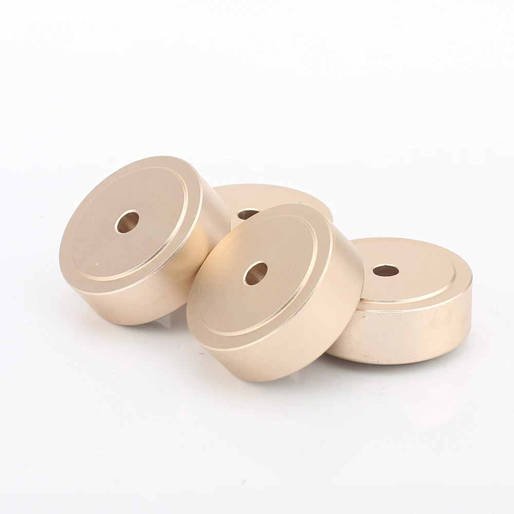 30mm*12mm Machined Full Aluminum Speaker AMP Isolation Foot Spike Floor Base Pad Stand Cone Damp For Hifi Audio CD Radio DAC 4PC