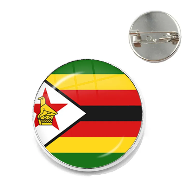 Malta Zambia Zimbabwe Łotwa Armenia Azerbejdżan Arabia Saudyjska ZEA Maroko Flaga narodowa Szklana broszka Kołnierz Szpilki Biżuteria Prezent — zdjęcie 6
