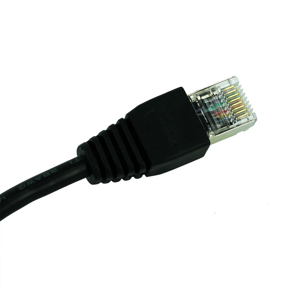 Rj45 1 macho para 2 fêmea cabo lan soquete porta divisor de rede ethernet y transmissão estável cat5e cat5 cat6 cabo adaptador fácil