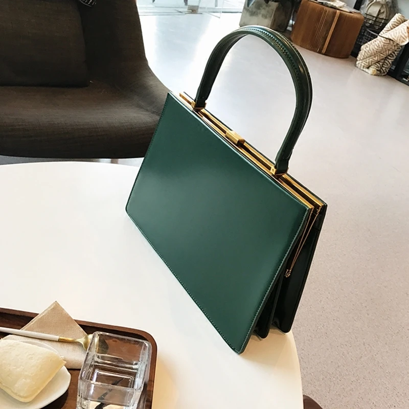 vintage big clip women handbags designer casual female large capacity tote luxury pu leather handbag ladies fashion purses 2024