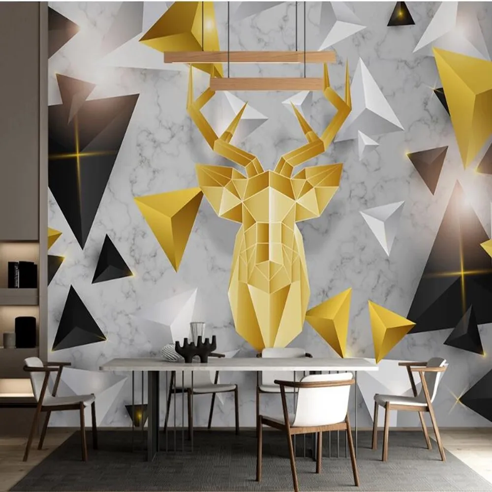 milofi custom modern 3d solid polygonal stereo graphic background wallpaper mural