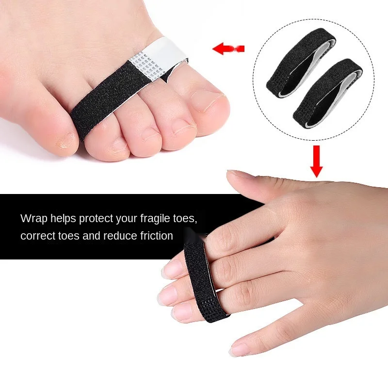 Elastic Toe Strap Finger Toe Separator Day and Night Use Bandage Overlapping Thumb Eversion Stretching Band Small Cloth Strip