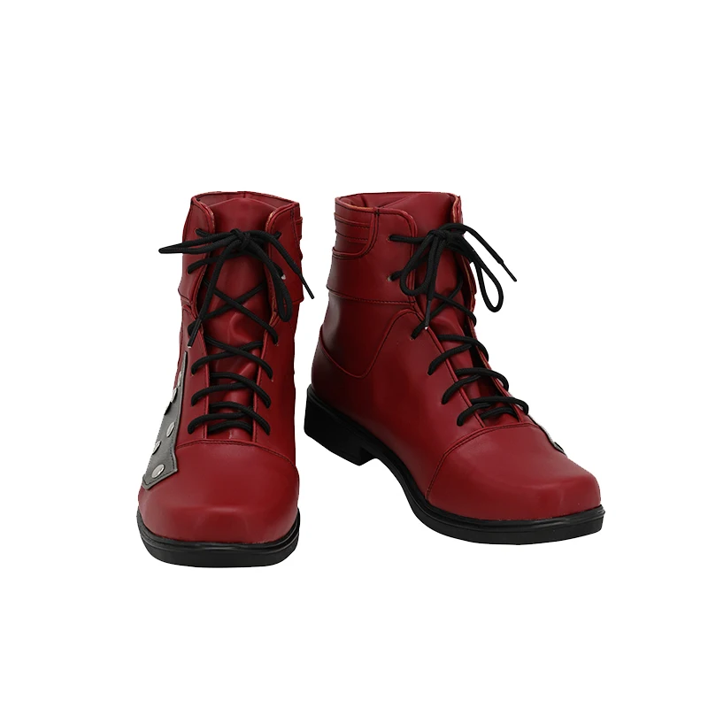 Game Final Fantasy Tifa Lockhart Cosplay Shoes PU Leather Boots Halloween Cosplay Prop Custom Made