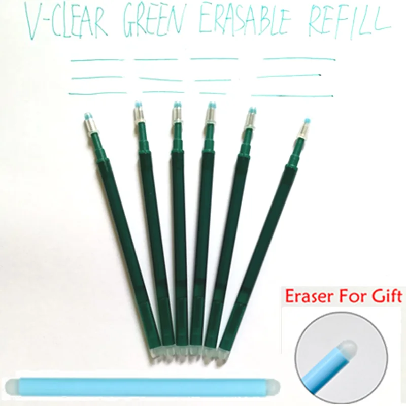 

Classic Cute Erasable Green Ink Gel Pen Refill Office Stationery Gel Refill Pen Erasable Pen Stationery Learning Essential