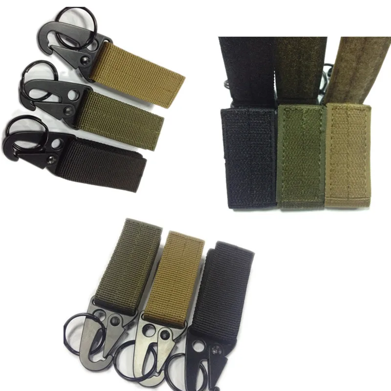 Three Color Nylon Backpack Hook Accessory Hanger Carabiner Kit Gear Survive Clasp Outdoor Bag Hooks Camping Tools