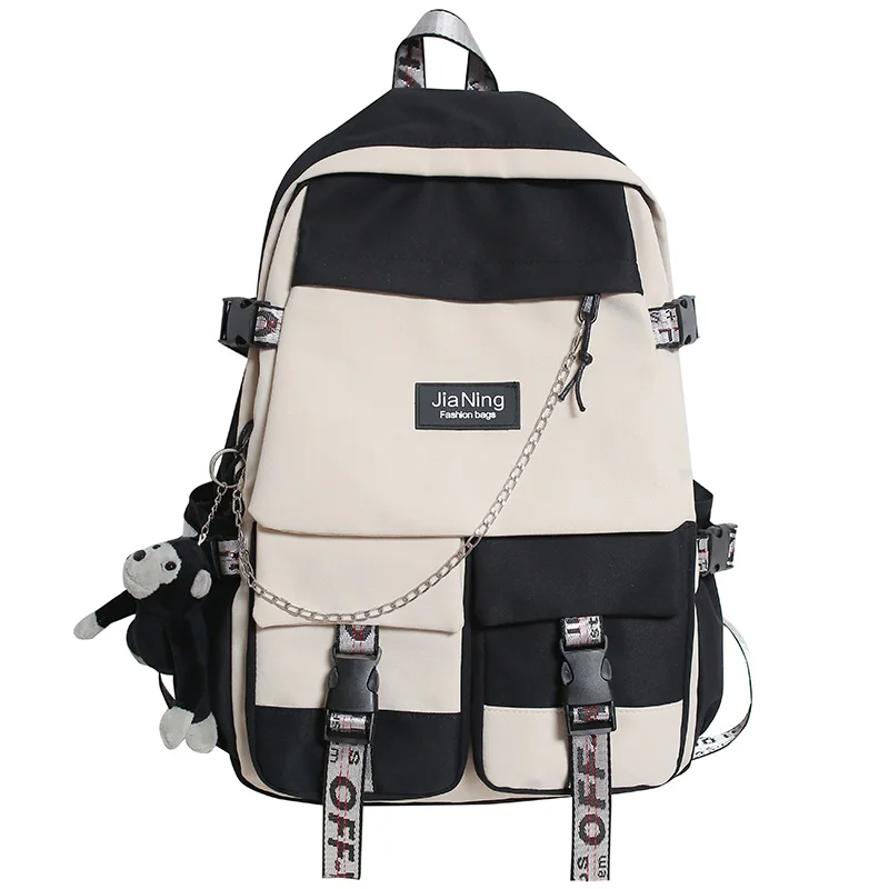 Backpack Male Harajuku Ulzzang High School student Backpack Female 2021 large capacity junior high school backpack