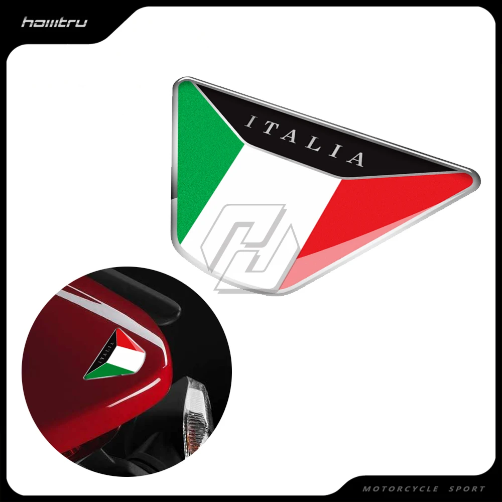 3D Resin Motorcycle Decal Italy Flag Sticker Case for ducati triumph piaggio vespa MP3 ZIP PK PX X9