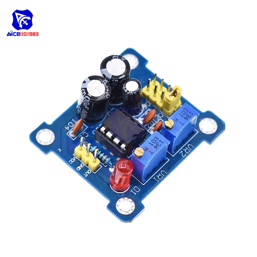 diymore NE555 Pulse Generator Duty Cycle & Frequency Adjustable Module DIY Kit Oscillator Square Wave Signal Generator