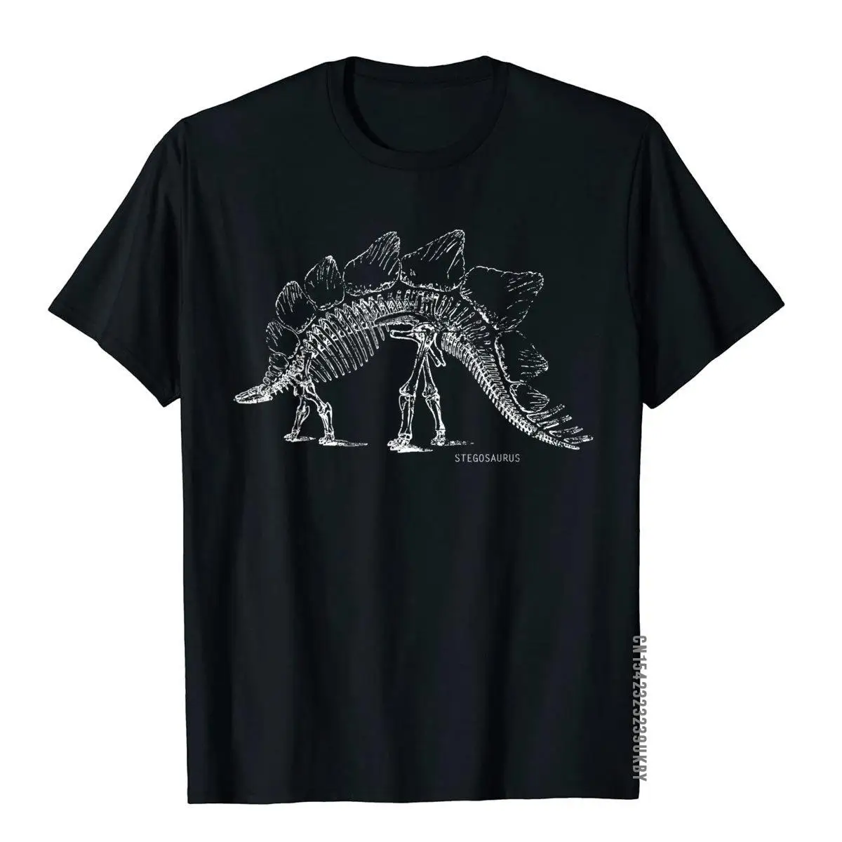 Stegosaurus Skeleton T Shirt Biology Gift Printed On Tops Shirts Cotton Men T Shirt Outdoor