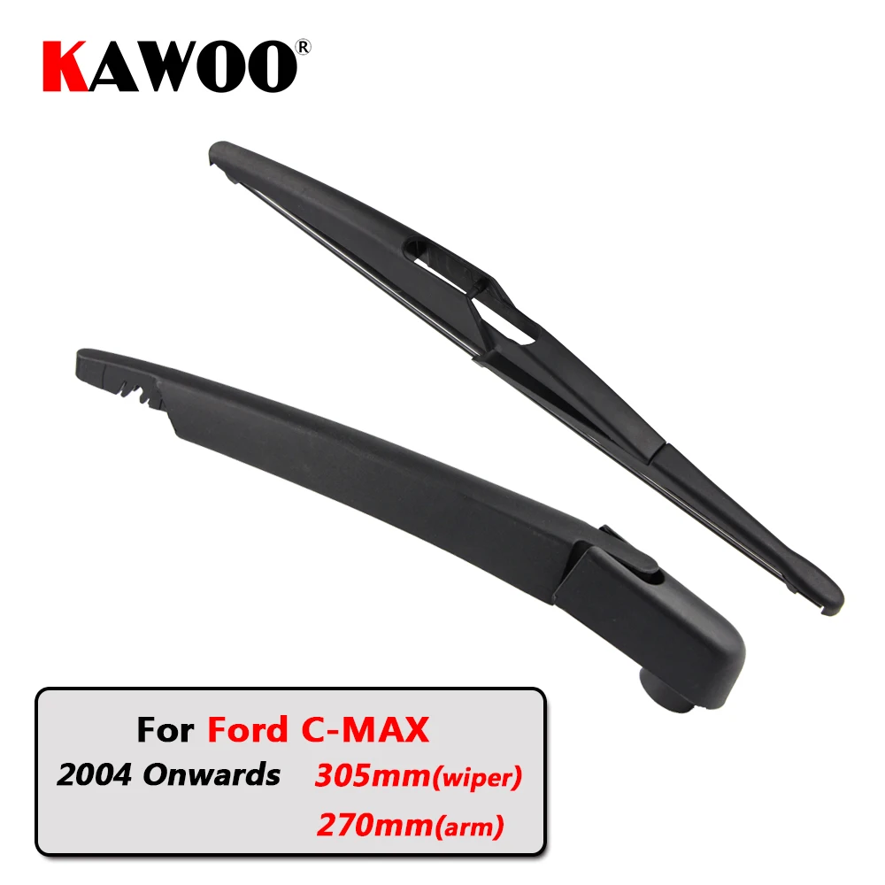 KAWOO Car Rear Wiper Blade Blades Back Window Wipers Arm For Ford C-MAX Hatchback (2004 Onwards) 305mm Auto Windscreen Blade