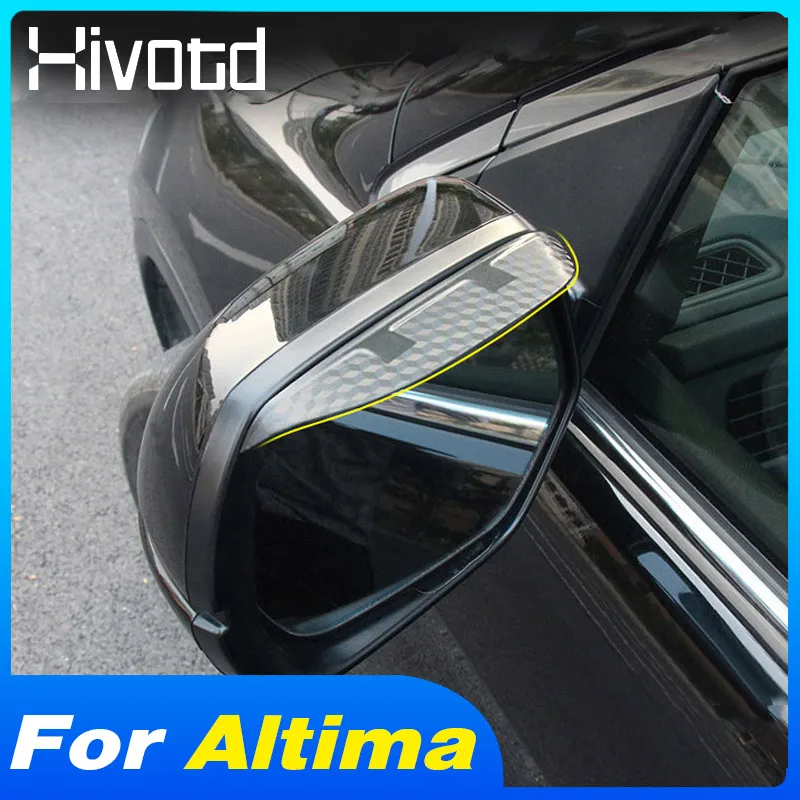 Rear View Mirror Visor Trim Stick Shade Sun Cover Styling Exterior Decor Car Protection Accessories For Nissan Altima 2021-2019