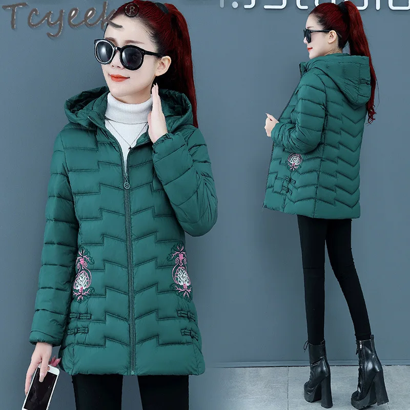 High Quality Winter Female Jacket Women Puffer Down Cotton Coat Women's Clothing 2021 Vintage Thick Warm Parkas Woman 012