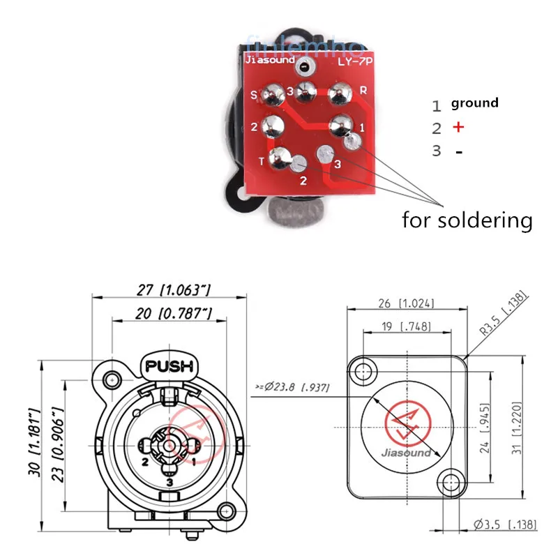 1PC złącze Audio XLR / Jack hybrydowe złącze podwozia Combo żeńskie gniazdo