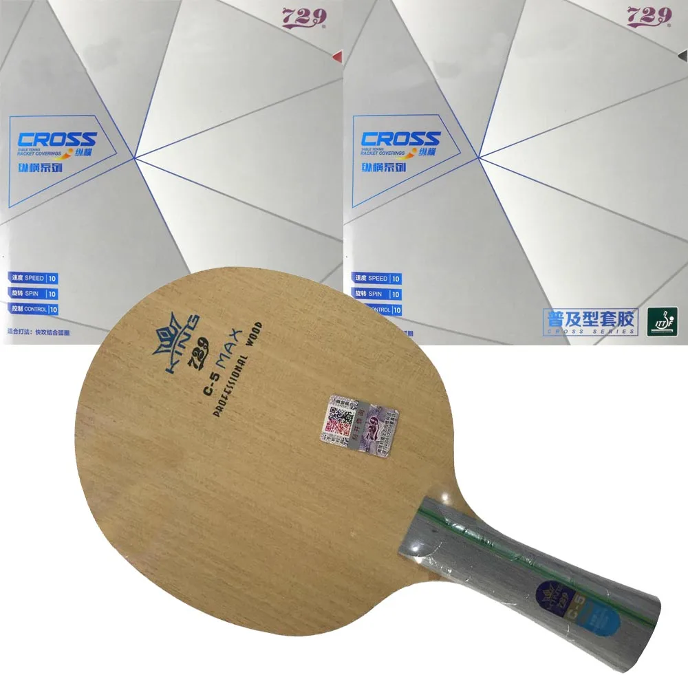 

Pro Combo Racket 729 Friendship C5 C-5 ping pong blade with 2x729 General Cross rubbers Table Tennis Racket