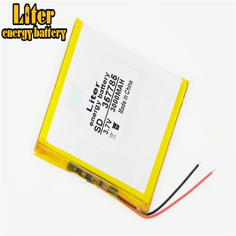357785 3,7 V 3000mAh 357585 batería de polímero de tableta de litio recargable personalizada de alta calidad