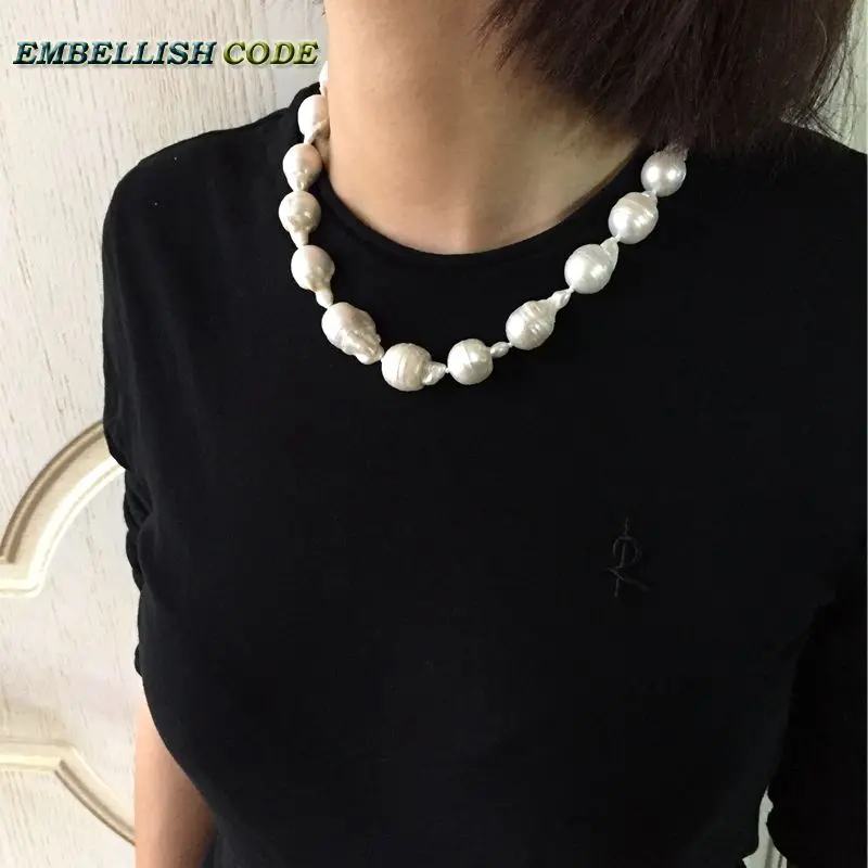 

white color large size tissue nucleated flame ball pear shape baroque pearl necklace groove ring freshwater 100% natural pearls