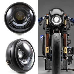 Motorcycle 6.5 Headlight LED Retro Vintage Fog High Low Beam Headlamp Daytime Running Light Bracket Cafe Racer For Harley
