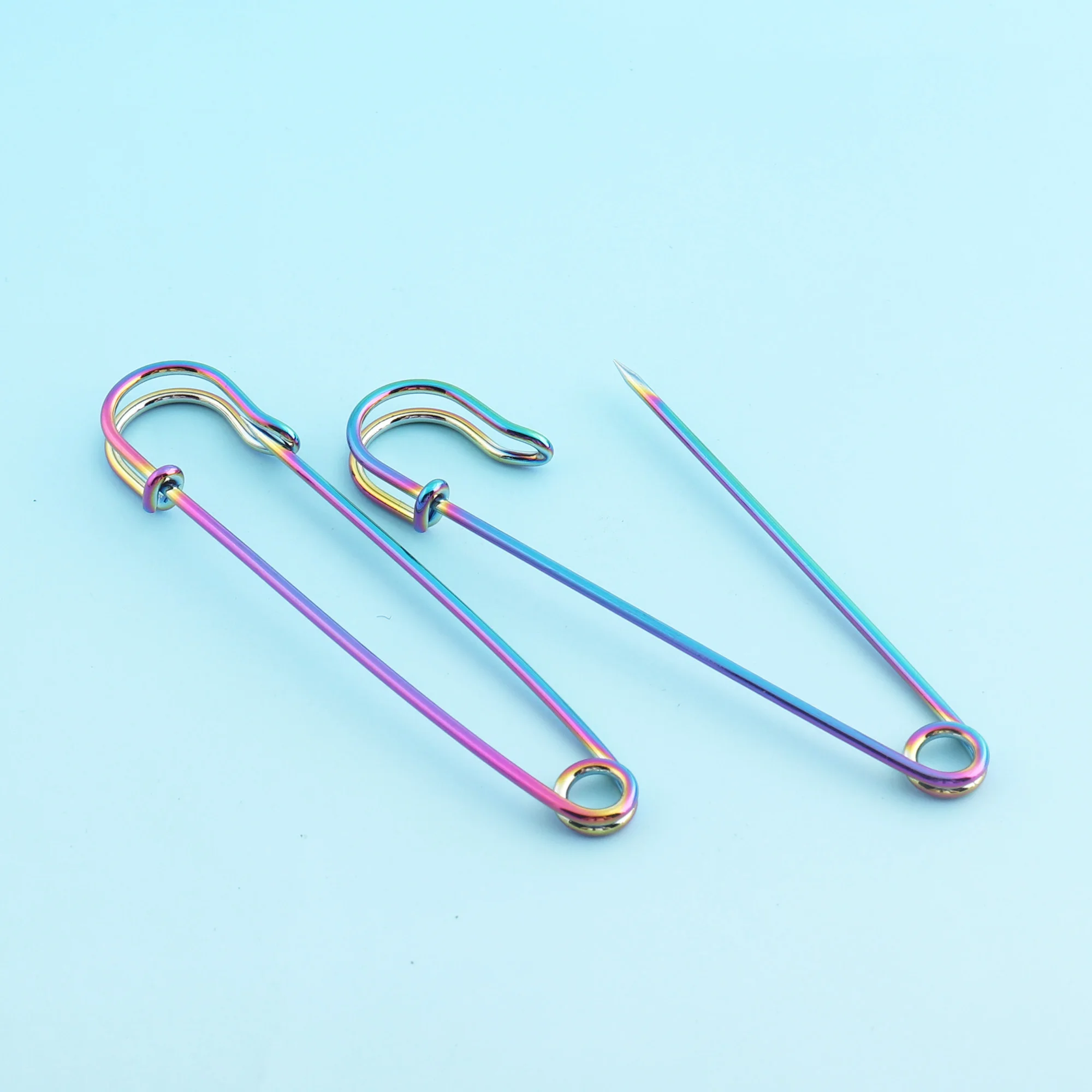 5pcs 57mm Rainbow Safety Pins Large Charming Safety Pins Metal Pins Brooch Safety Pins DIY  Jumbo Safety Pin Blanket