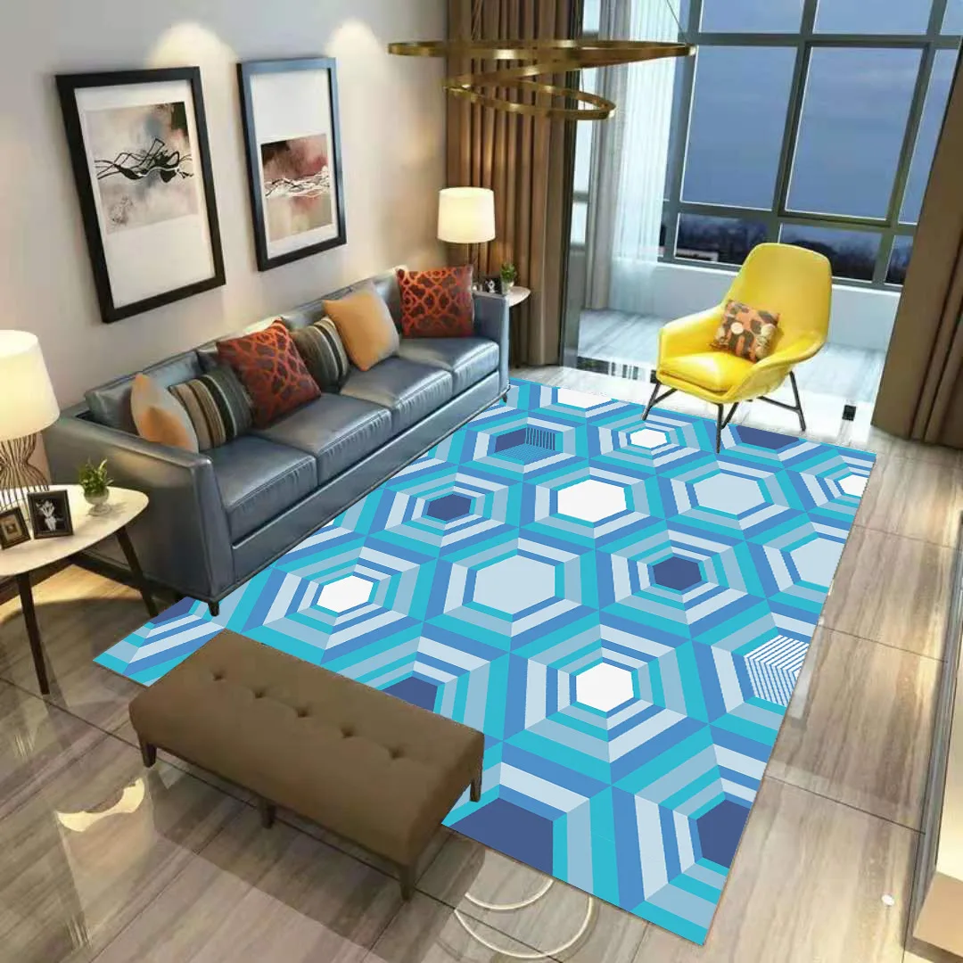 

Geometric Getro Rug Soft Flannel 3D Printed Rugs Parlor Mat Area Rugs Anti-slip Large Carpet Rug Living Room Decor 04