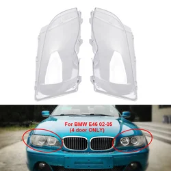 For BMW E46 Serie 3 4Door 2002-2005 Car Headlight Covers Lampshade Headlamp Shell Guards Housing Protect Automobile Accessories