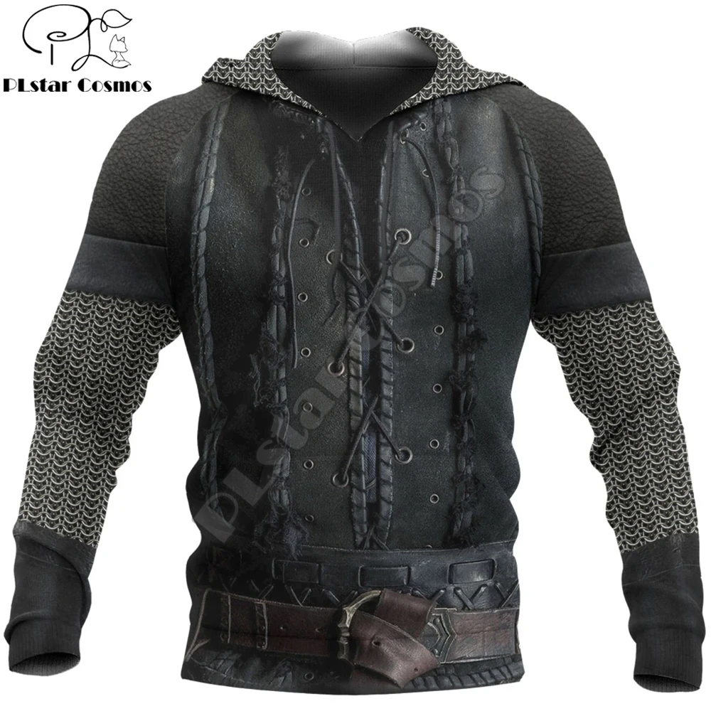 The Last Kingdom Warrior Chainmail Armor 3D Printed Men Hoodie Unisex Deluxe Sweatshirt Zip Pullover Casual Streetwear KJ390