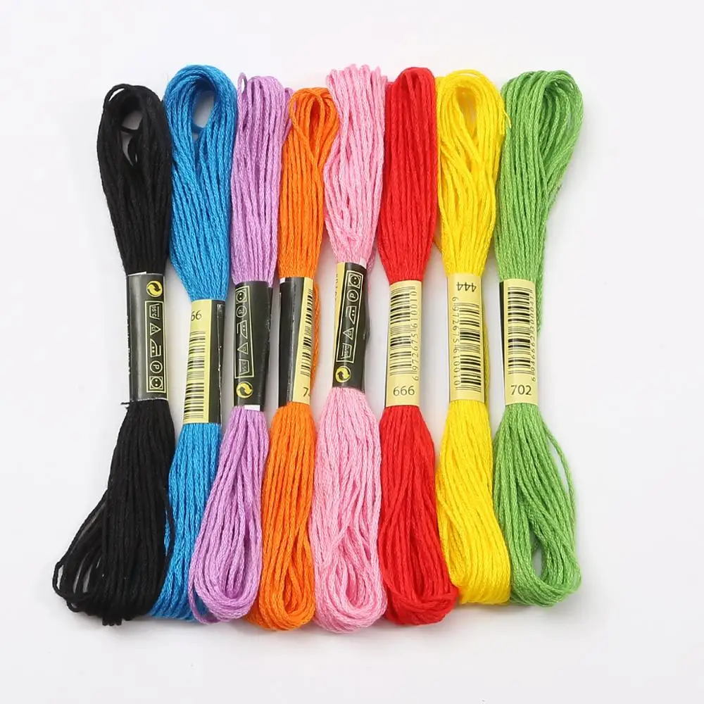 5pcs 10pcs 20pcs Randomly Color embroidery DIY Silk Line Branch Threads Similar Dmc Thread Floss Skein Cross Stitch Thread