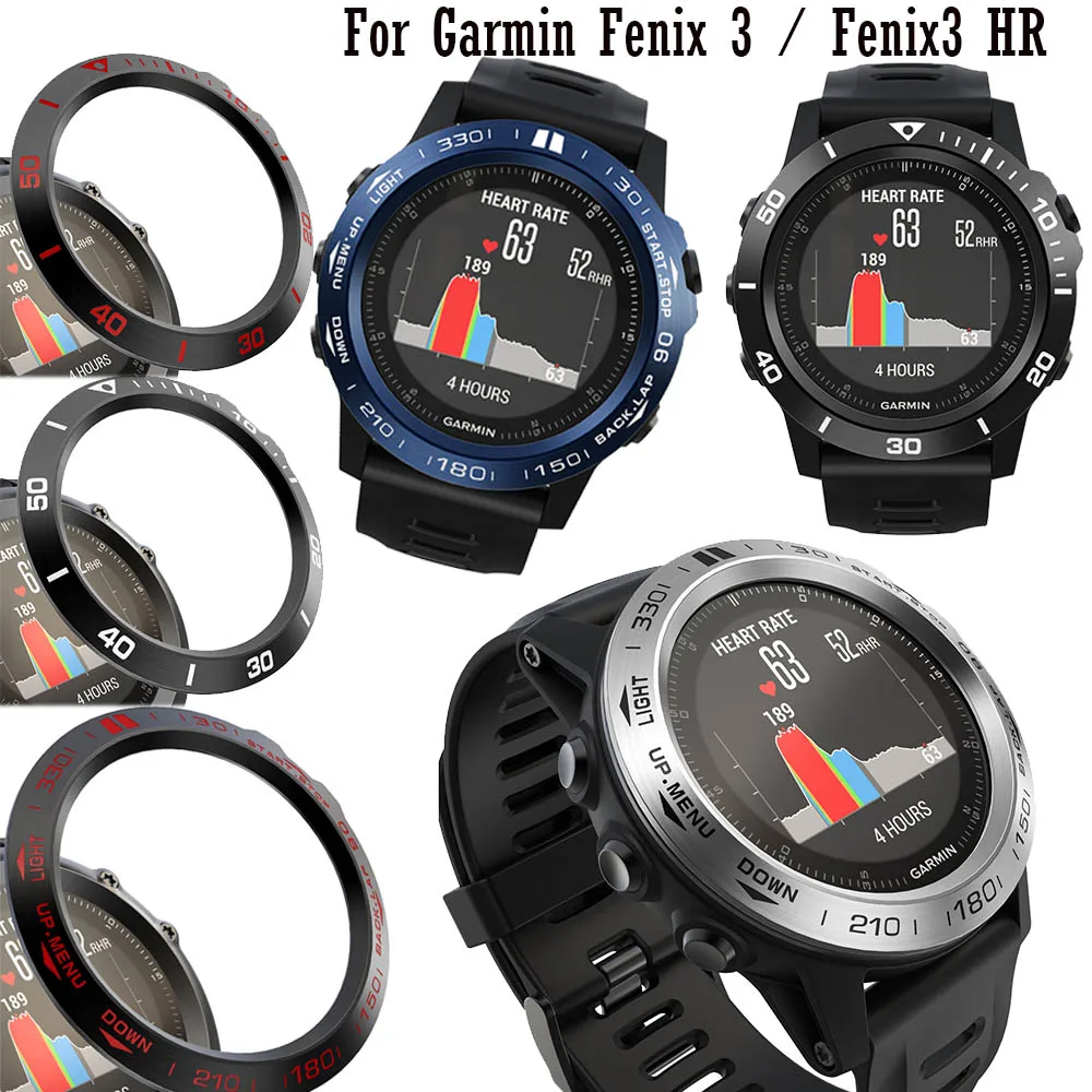 For Garmin Fenix 3 Fenix 3 HR Frame Stainless steel Smartwatch Case Bezel Ring Styling Adhesive Protective shell Cover cases new