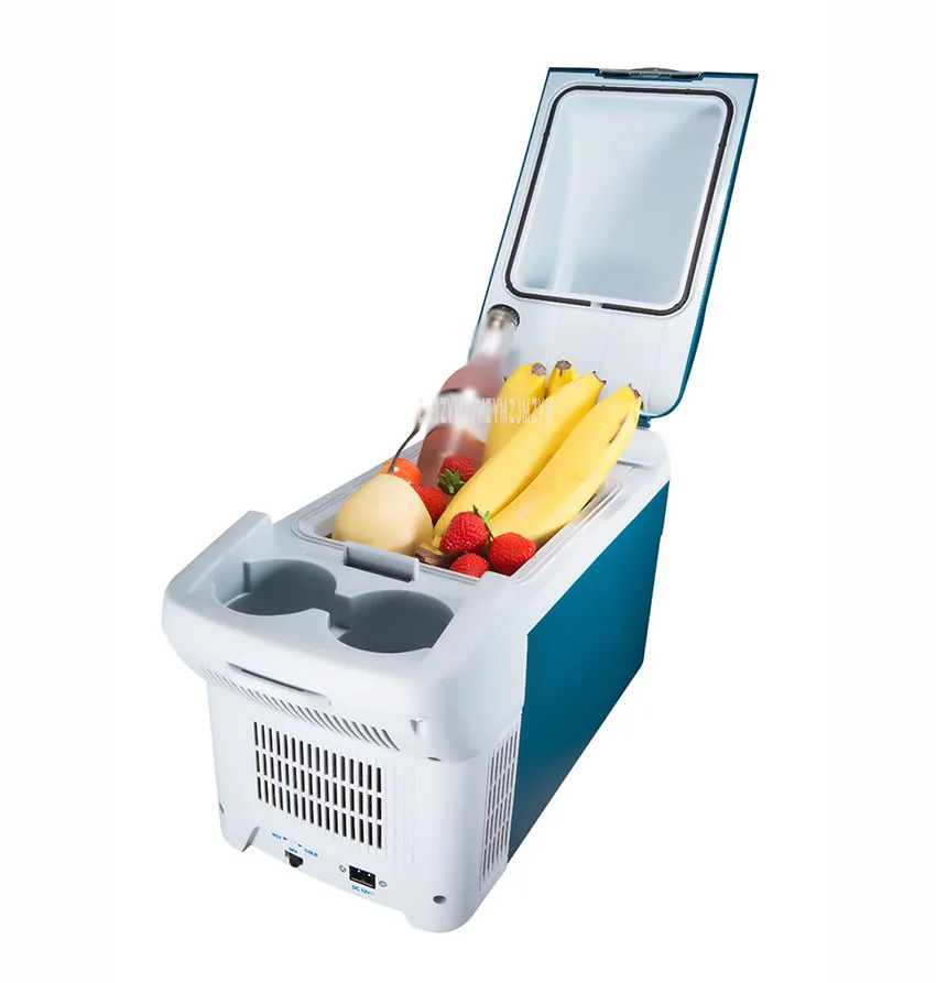 Mini refrigerador portátil para coche, refrigerador de almacenamiento en frío de 12V/220V, caja de refrigerador de doble uso, 8,5 L