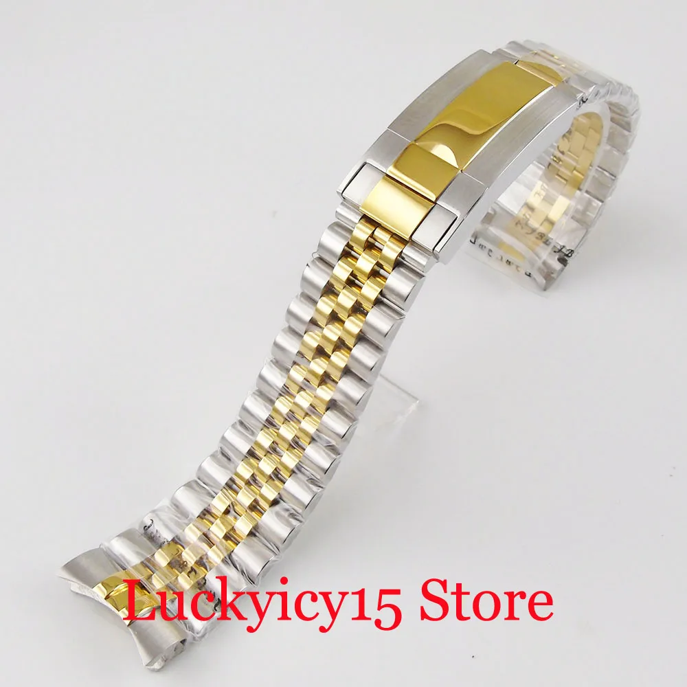 20mm Width Lug Two-Tone Stainless Steel Watch Jubilee Strap Bracelet for SUB Men Watch