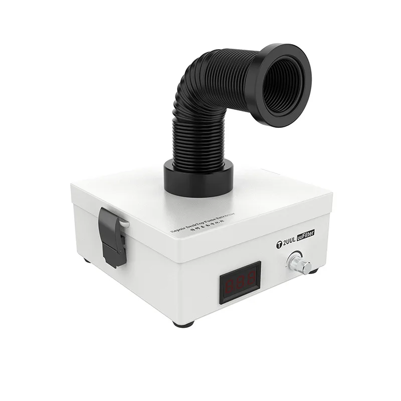Purificador de fumaça de mesa 2uul, sistema de purificação de poeira com filtro de 3 camadas, para reparo de telefone, dispositivo absorvente de soldagem