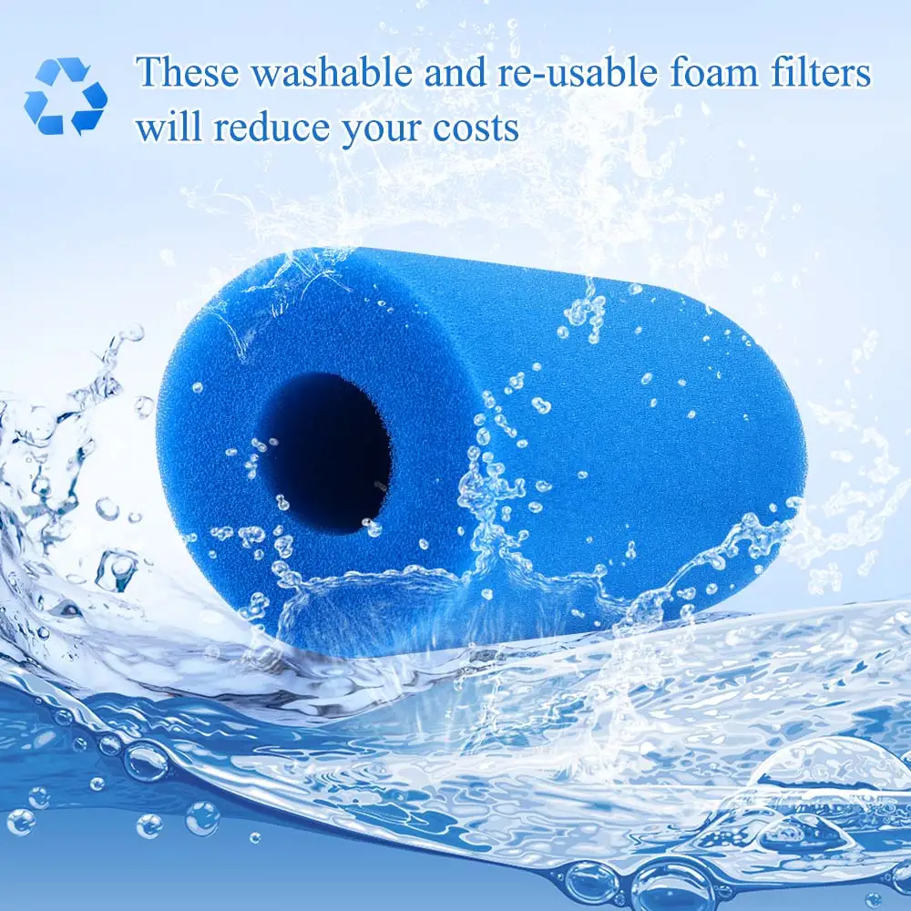 Swimming Pool Foam Filter Sponge Reusable Biofoam Cleaner Water Cartridge Intex Type Swimming Pool Accessories piscina piscine