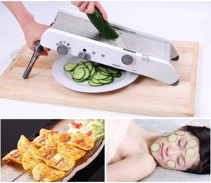 Déchiqueteuse à mandoline en acier inoxydable pour choux, coupe-légumes professionnel, accessoire de cuisine, trancheuse de fruits, râpe, éplucheur, WhatsApp IRT