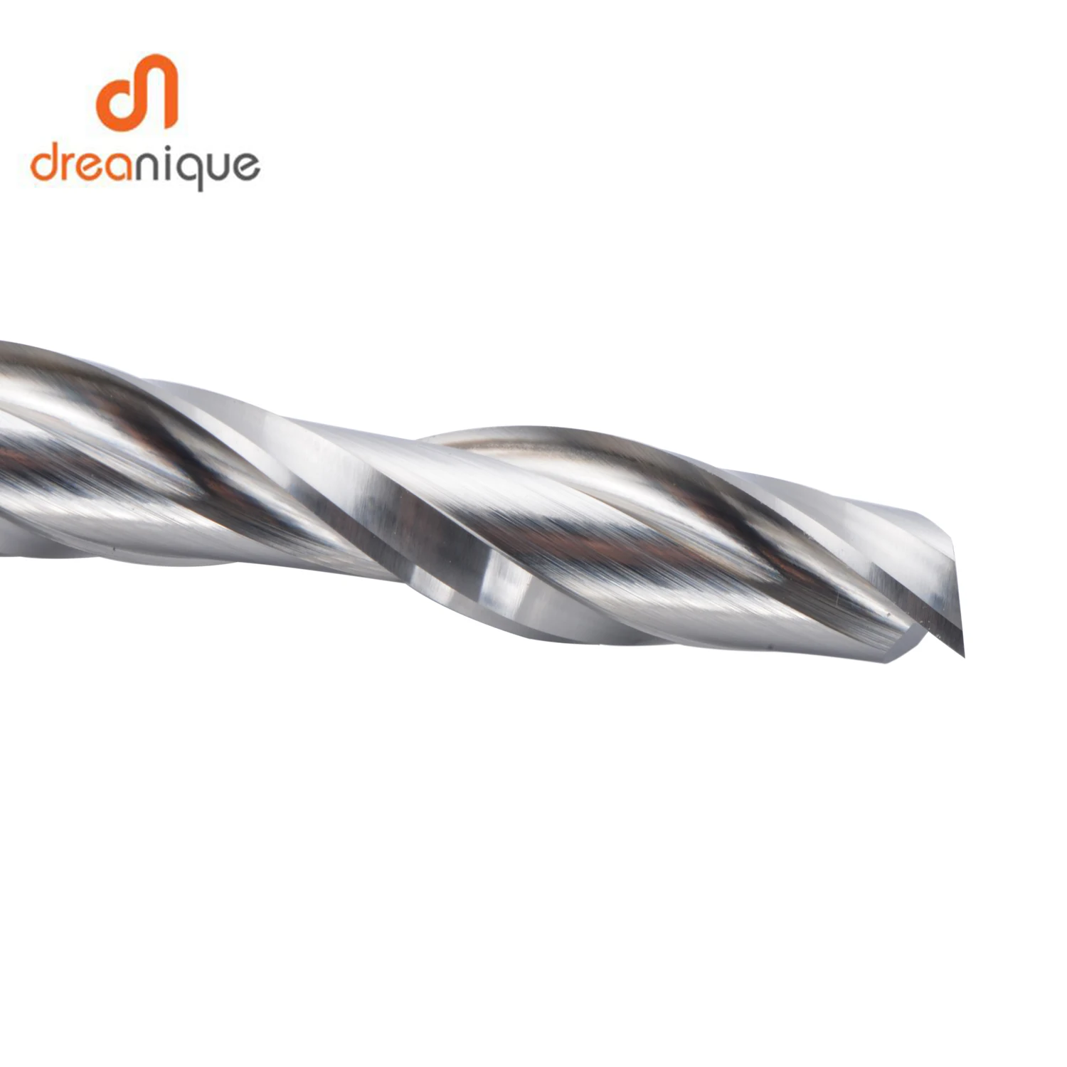 Dreanique 1pc Solid Carbide Milling Cutter 3.175 4 6 8mm 2 Flute Spiral Router Bit Carbide End Mill  Wood MDF UP cut