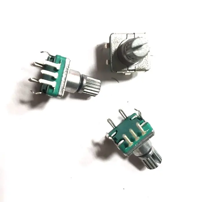 3pcs EC11 type encoder switch 30 positioning 15 pulse shaft length 12MM serrated shaft car encoding