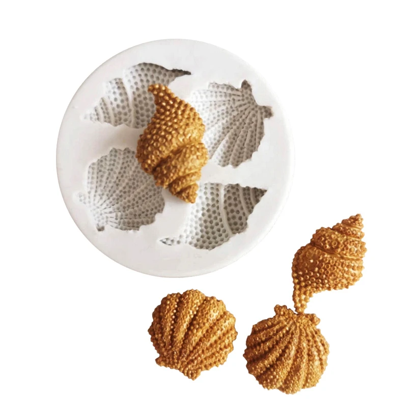 Conch Shellfish Shape Silicone Mold Sugarcraft Chocolate Cupcake Fondant Cake Decorating Tools