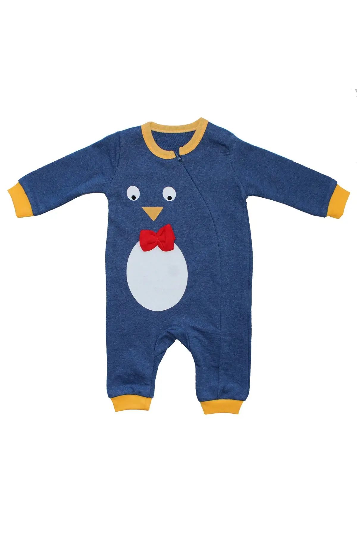 Penguin Pattern Blue Baby Boy Jumpsuit