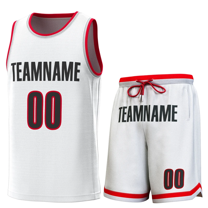 Customized Basketball Jerseys Uniforms Sew Name Number Youth Jersey Sets Shirts with Shorts University Game Suit Sport Clothing