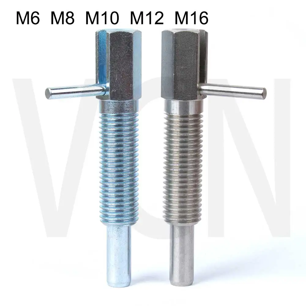 Fast Shipping! Locking Spring Screw, Index Plungers ,Index Bolts,Rest Position,Without Nut,Hand-Retractable Plungers , M6~M16