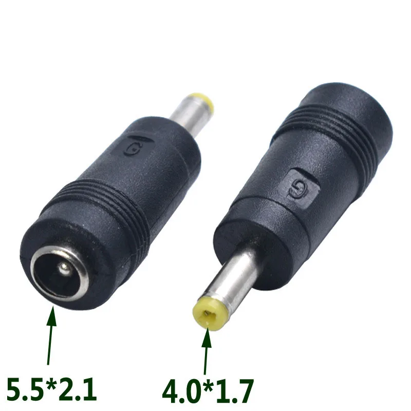 1pcs 5.5x2.1 mm male jack to 3.5*1.35 4.0*1.35 4.0*1.7 female plug DC 5.5*2.1mm female to male Power Connector Adapter Laptop