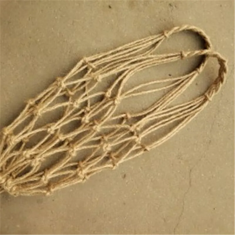 Natural hemp rope net bag Gardening net  Handicraft woven bag rope net bag wine bottle net bag fruit vegetable net bag