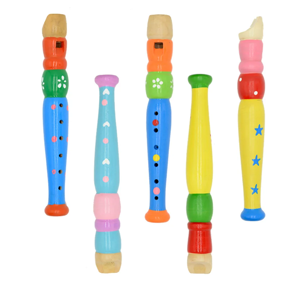 

Short Flute Sound Kid Woodwind Musical Instrument Early Education Develop Type 6-Holes Recorder Wooden Flute Musical Instruments