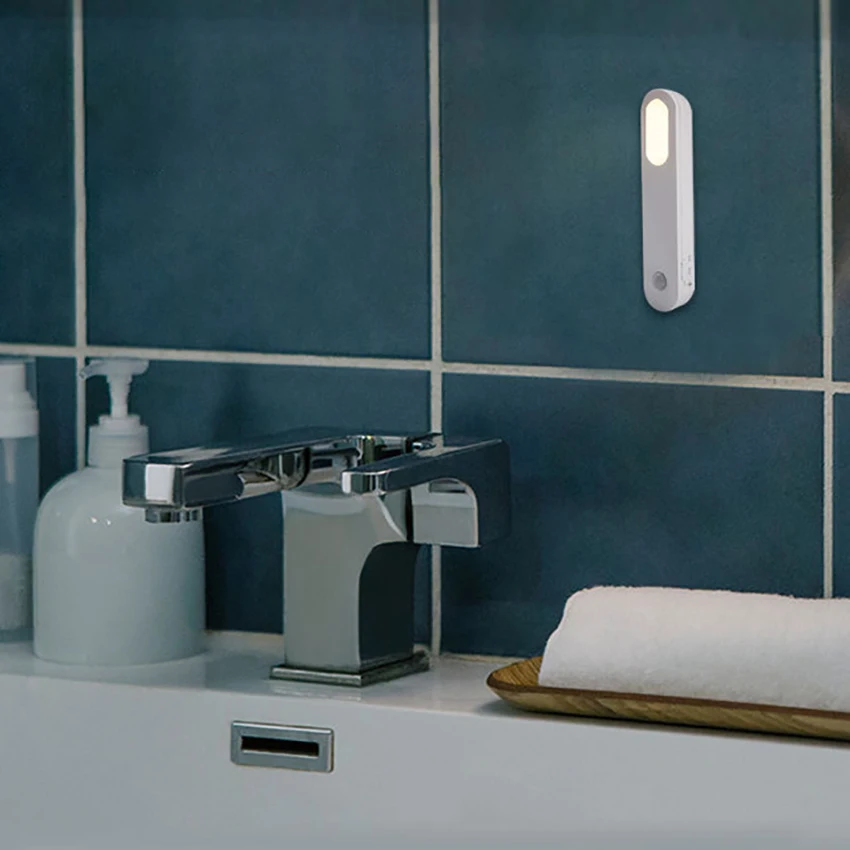 Mini anciers de veilleuse LED avec détecteur de mouvement sans fil, 2 modes, chargement USB, aimant, garde-robe, couloir, allée