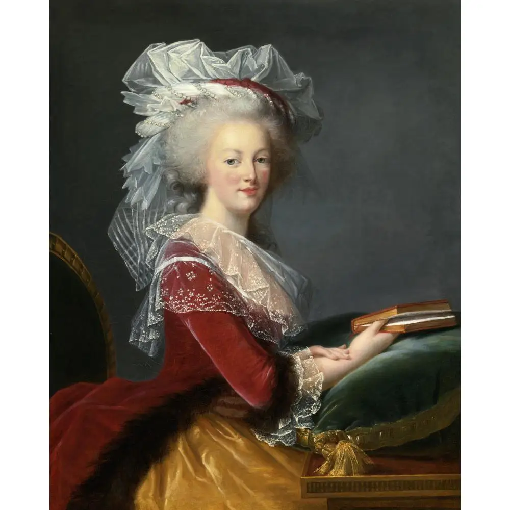 Portrait Art Paintings Marie Antoinette with A Book by Elisabeth Vigee Lebrun High Quality Hand Painted