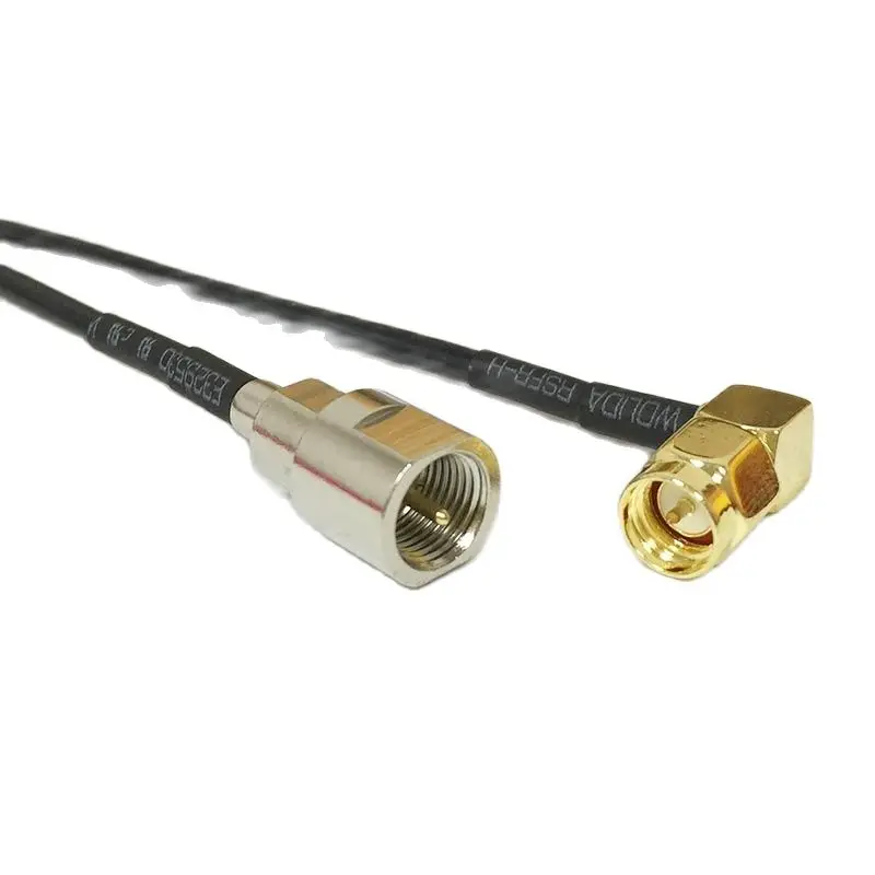 Cable SMA Coaxial de módem macho Interruptor de ángulo recto conector macho FME Cable RG174 20CM 8 pulgadas adaptador Jumper RF Pigtail