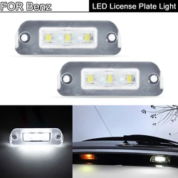 2Pcs Error Free White LED License Plate Light Number Plate Lamp For Mercedes Benz R-Class W251 ML-Class W164 GL-Class X1