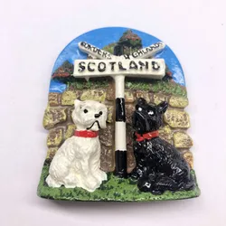 Resin Refrigerator Sticker Nessie Scotland English Bear India Souvenir Magnet Stone Sticker Fridge Sticker